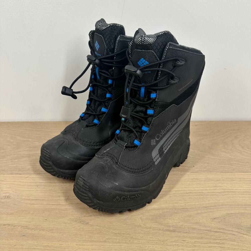 Columbia Snow Boots Kids 3 Black Waterproof Insulated Winter Outdoor Boots